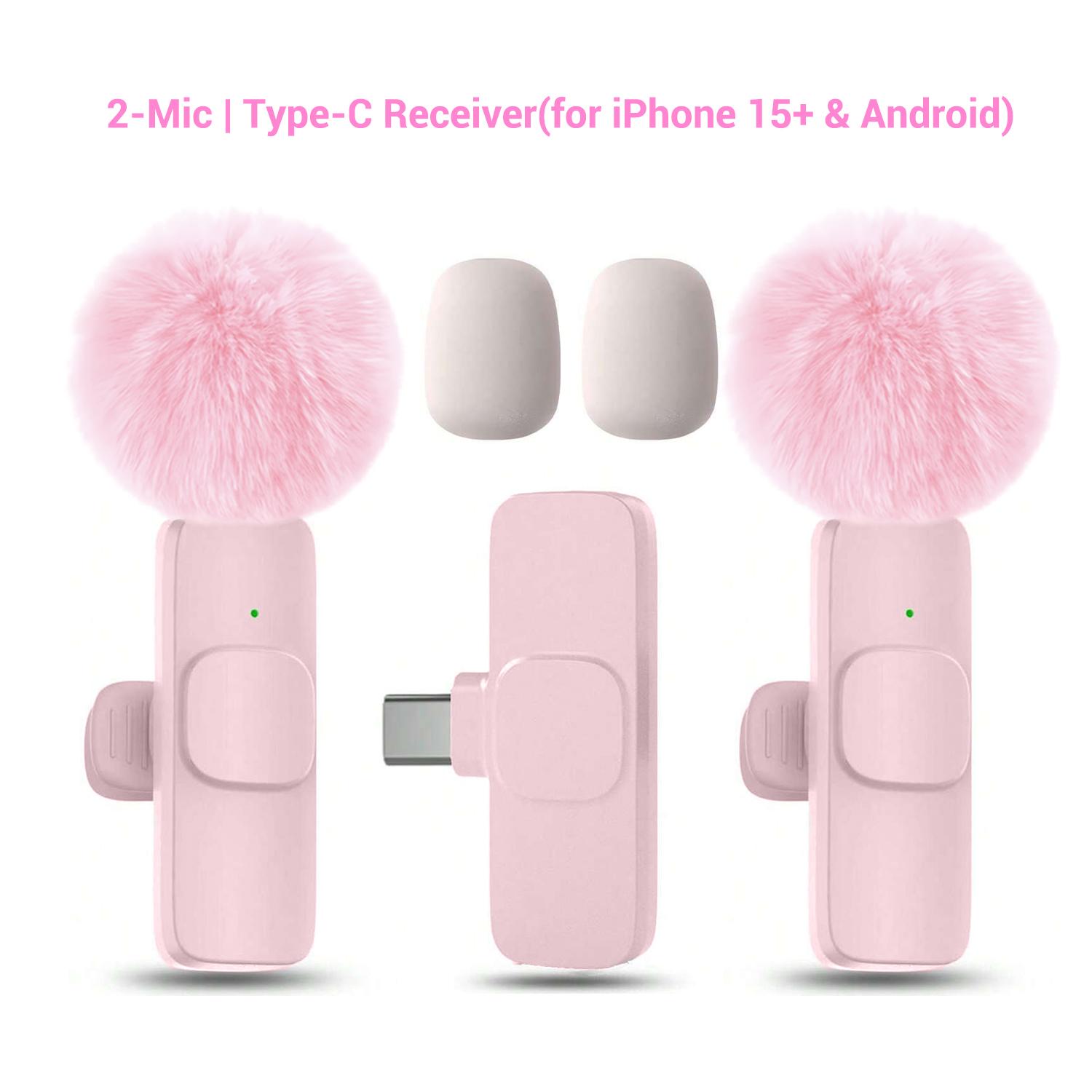 Professional Wireless Lavalier Microphone, USB Rechargeable Plug-and-Play Lapel Mic for Video Recording, Teaching, Interviews and Podcasts