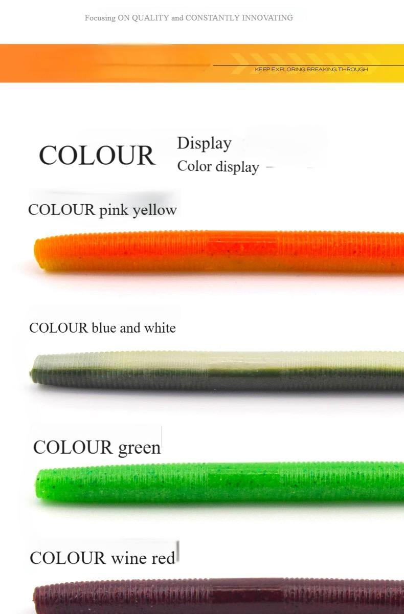 TikTok Viral Senko Worms 3-4-5Inch Soft Plastic Lures Kit - 8pc Multi-Color & Salt-Infused Design for Bass Trout Panfish Slayer and Long Casts  Fishing Fathersdaygift fishing equipment