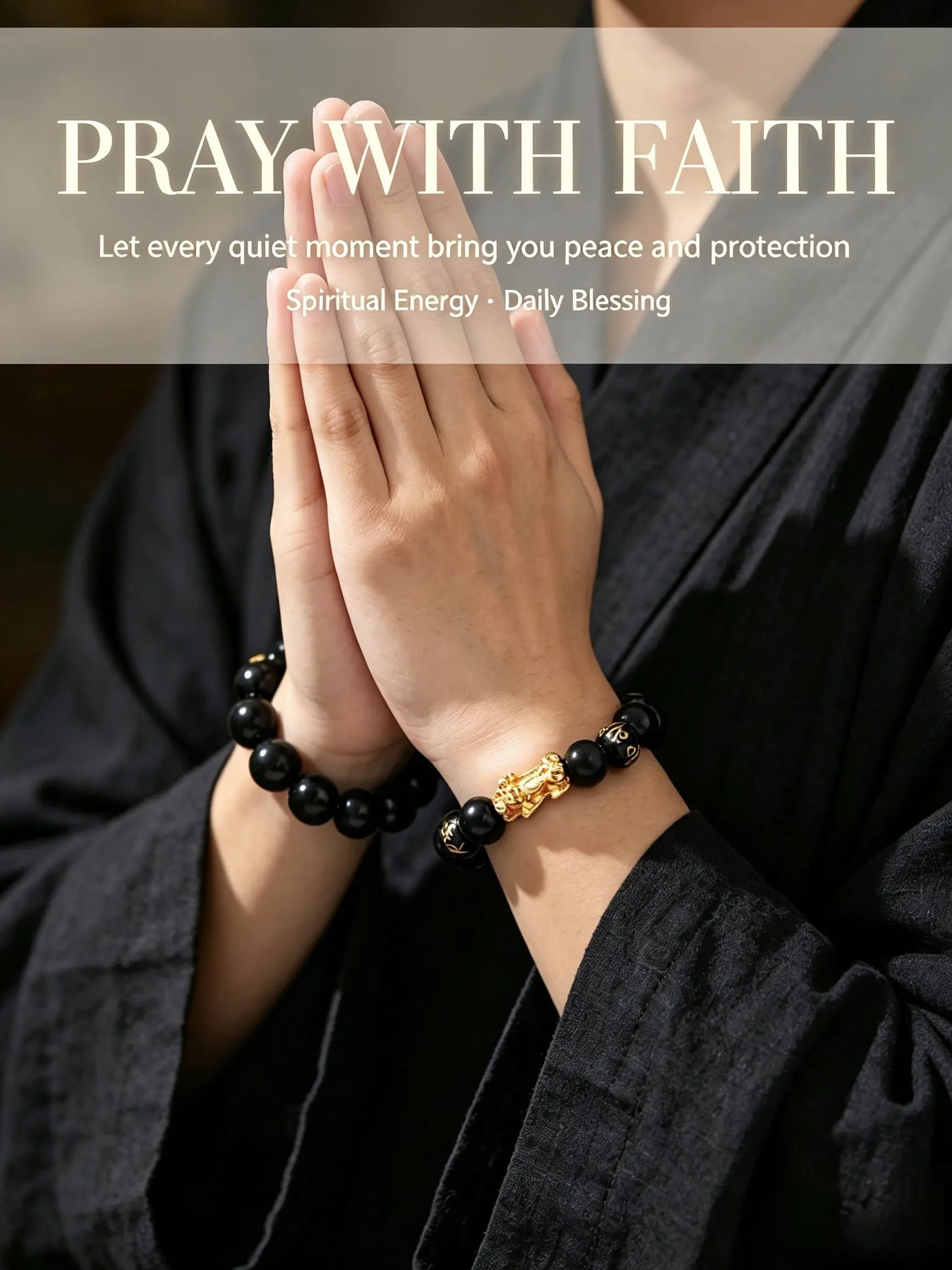 Adjustable Obsidian Wealth Bracelet, Feng Shui Pixiu Stone Lucky Charm, Unisex Jewelry for Men and Women, Faithful Wear Accessories