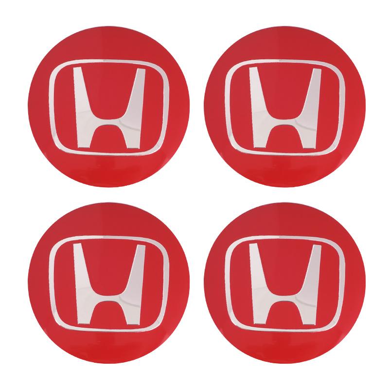 4pcs 56MM Emblem Car Wheel Center Cap Hub Covers Sticker For Honda Odyssey Spirior CR-V Civic HR-V City Accord Fit Pilot Auto Decorate Accessories