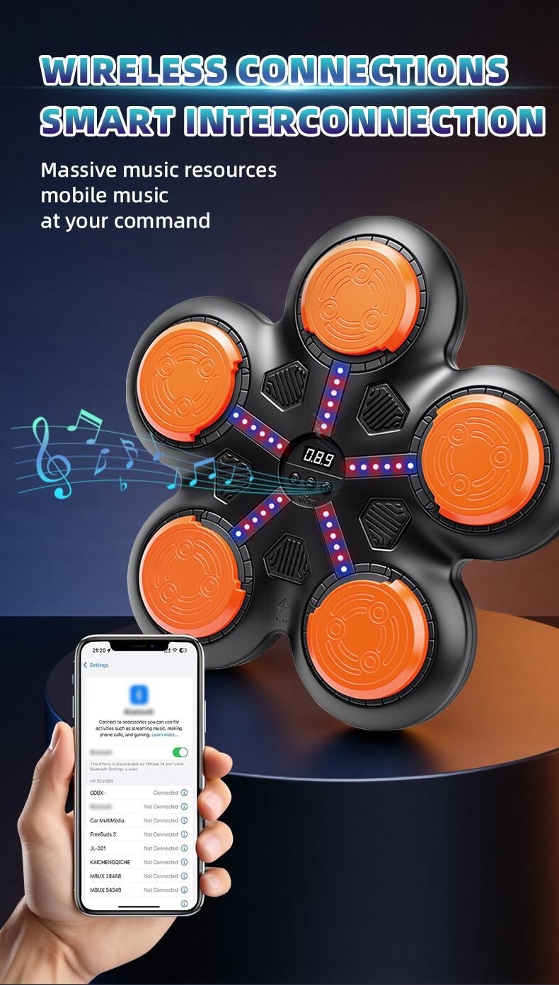 Smart Bluetooth-compatible Boxing Machine for Kids Aged 3+, Space-Saving Design, Precise Counting, Fun Fitness, USB PD Charging, Gift Idea