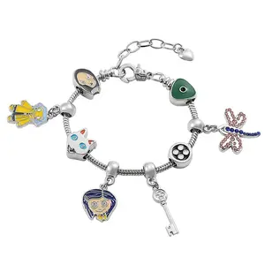 Coraline and the Secret Door Charms Bracelets Women Halloween Christmas Jewelry Fashion Gothic Hand Chains Girls Anime Bangles