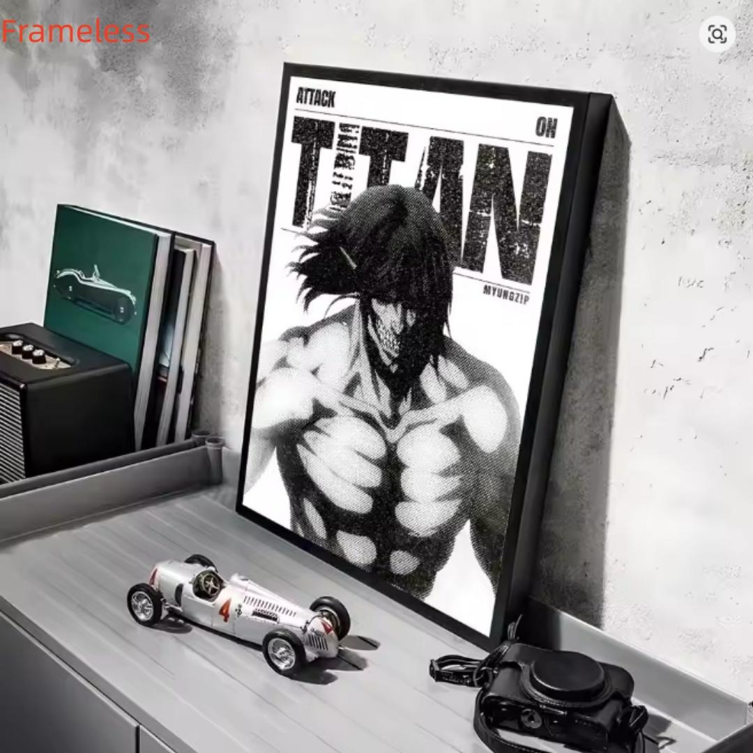 1pc Frameless Classic Anime A_Attack on T_TitanS Poster Decorative Unframed Wall Art Stickers Mural Photo Print for Home Living Room Hallway Decor (25 Styles Available)