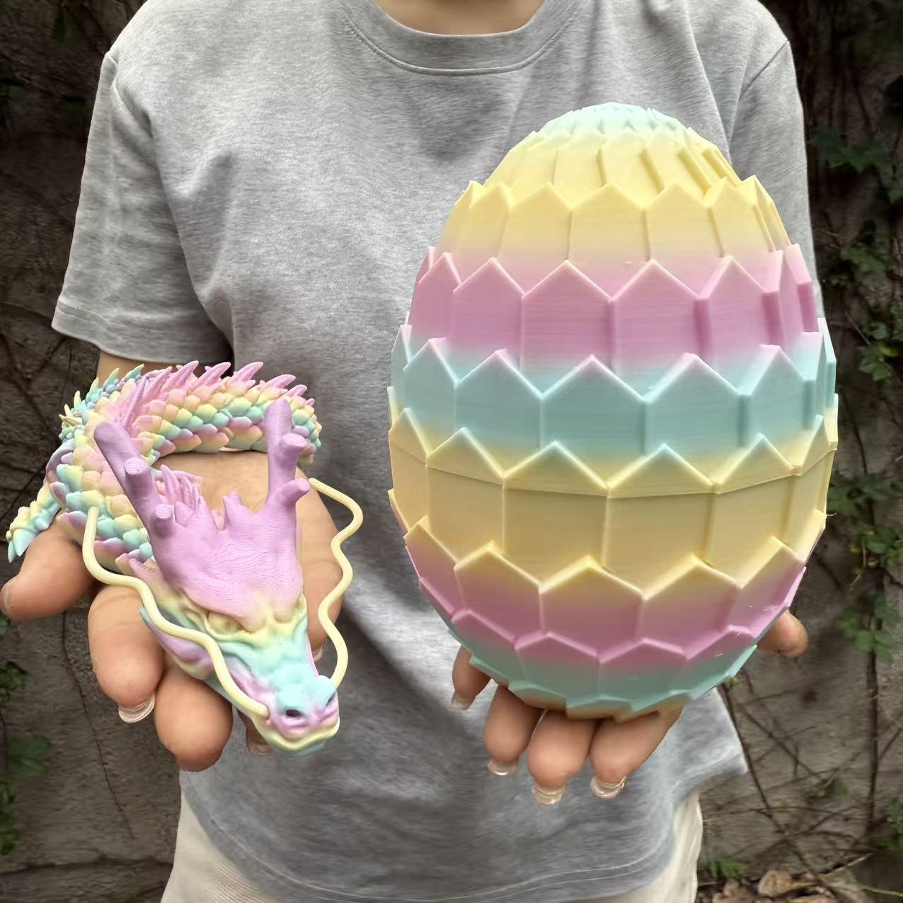 2pcs 3D Printed Dragon Egg Shaped Decorative Eggs, Collectible Figurines, Home Decoration Gift, Party Supplies, Perfect Christmas & New Year Present