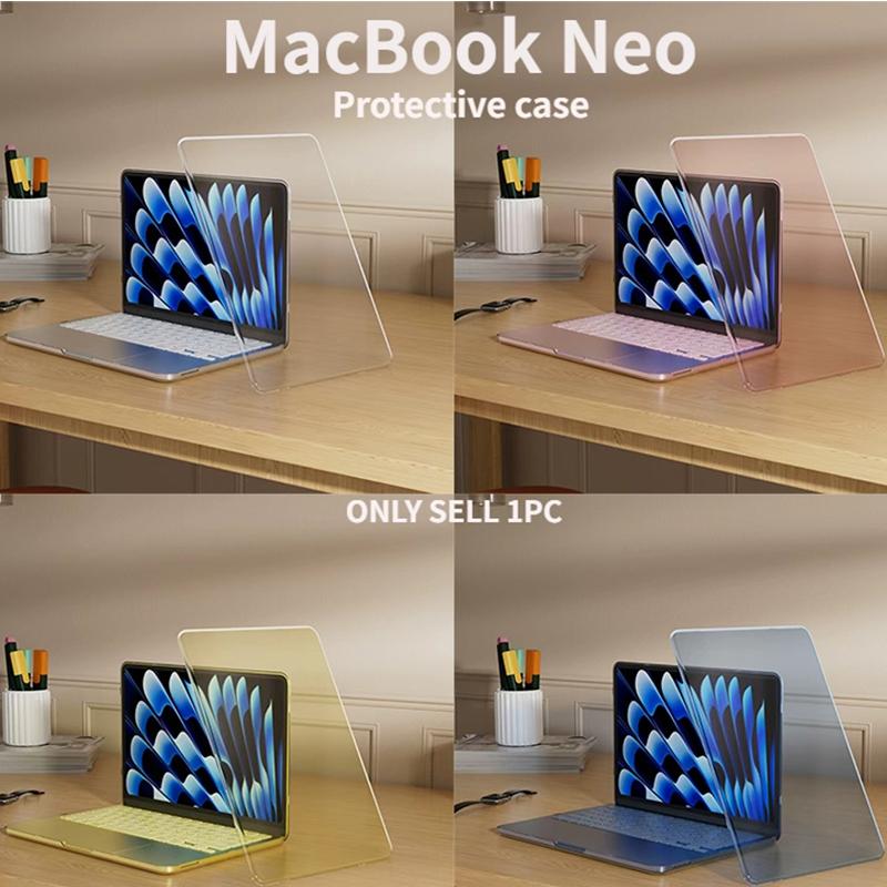 New MacBook Neo 13-inch Scratch-Resistant Case (Model Neo-A3404 A18 Pro) is available in four colors: Pink, Indigo, Citrus Yellow, and Crystal Clear. Neo Laptop Case