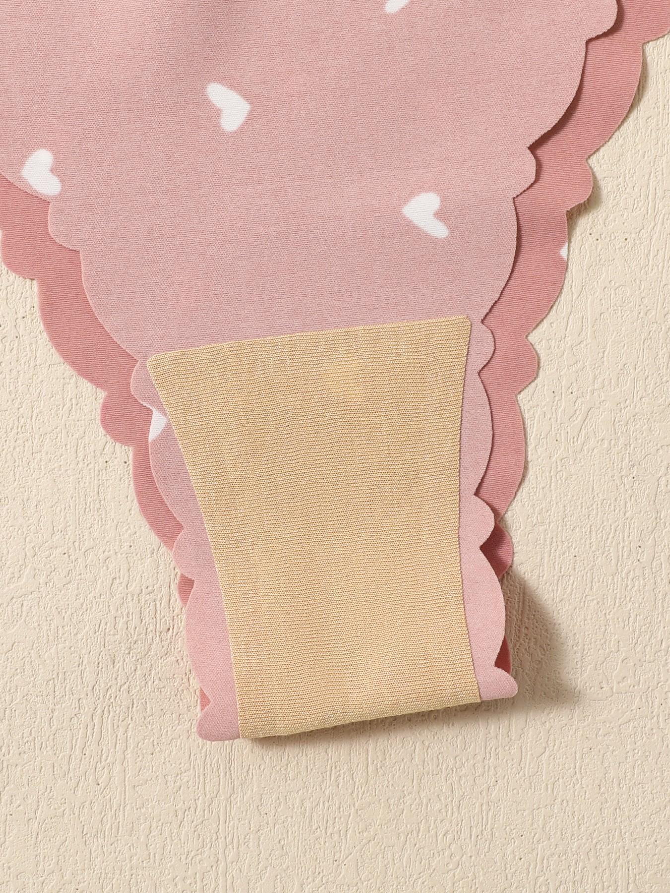 6-Pack Cute Heart & Leopard Print Women's Underwear, High-Quality Designer Briefs with Wavy Edge Design, Perfect Valentine's Day Gift