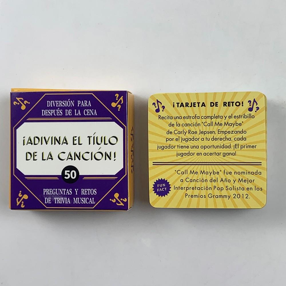 Guess Song Name! Interactive Party Game Cards, 50-Pack for Family & Friends Gatherings, Perfect for Festivals, Birthdays & Anniversaries