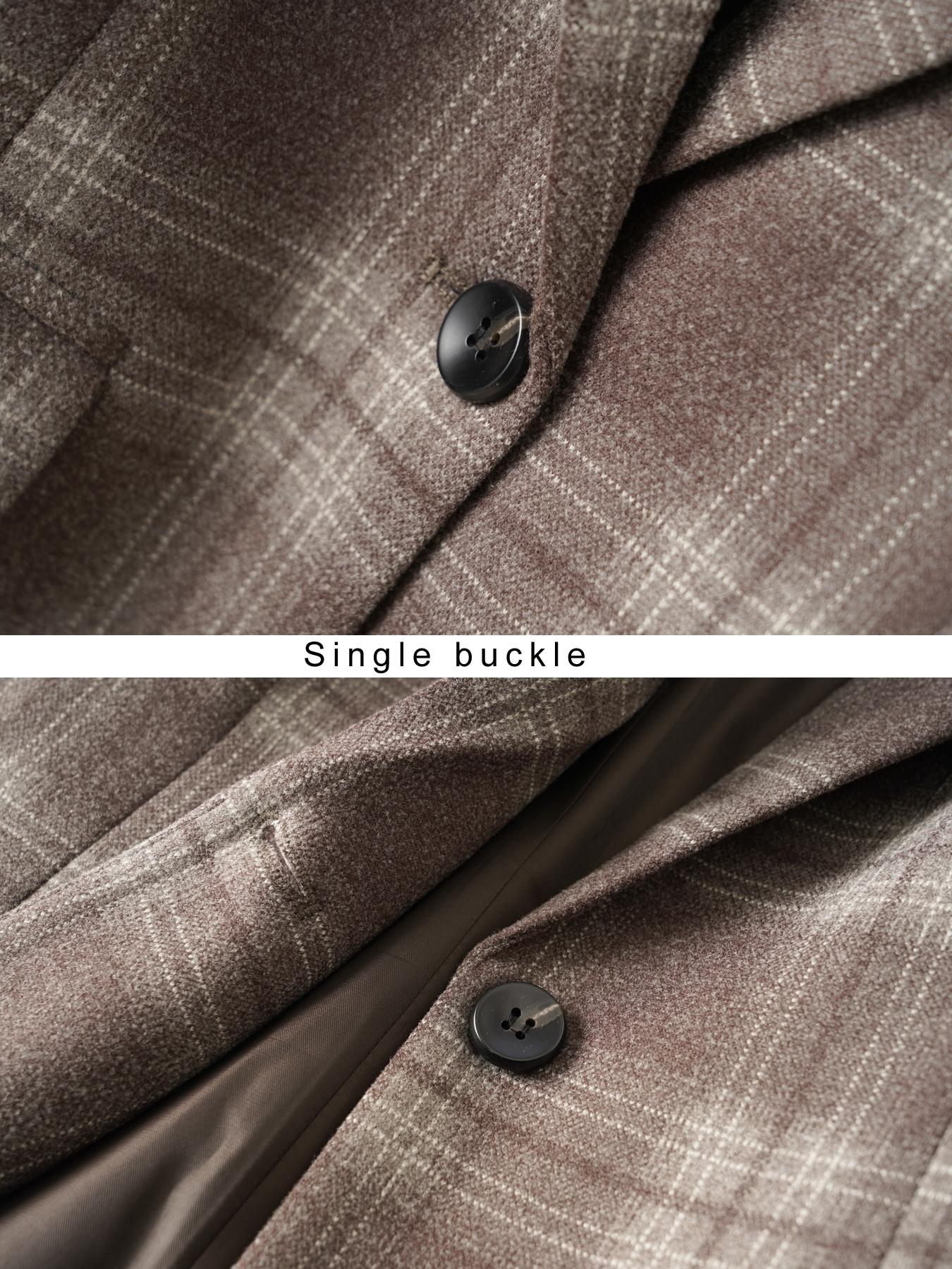 Women's Plaid Wool Blend Jacket, Fitted Long Sleeve Coat for Autumn Winter, Fashionable Commuter Outerwear, Warm Office Wear, Trendy Blazer