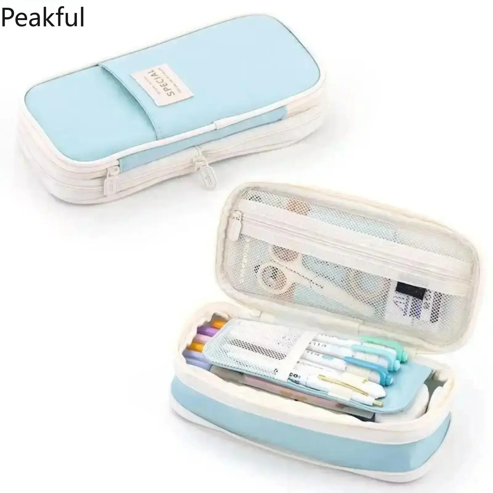 Large Capacity Aesthetic Pencil Case for Girls, Trendy Portable Stationery Bag with Smooth Zipper, Perfect Gift for Teen Students, School, Travel & Daily Essentials