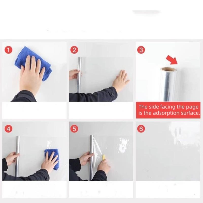 Invisible Kitchen Oil-Proof Film Roll, High Temperature Resistant, Static Cling Plastic Protector, Clear Grease & Dirt Barrier