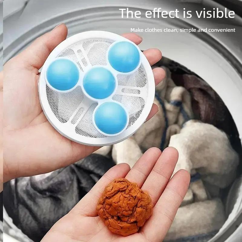 3 pieces/washing machine hair filter - floating lint trap, no power required, commercial cleaning, laundry mesh bag, durable material, easy to use, suitable for household laundry, ideal for all users