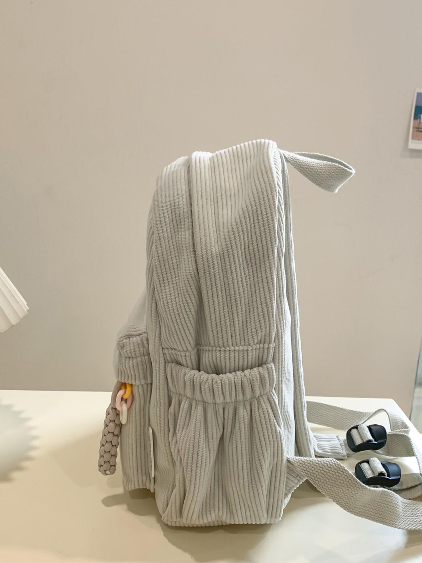 Leisure style fashionable large capacity backpack, practical texture retro niche personality high-quality backpack, chessboard star embroidery, star zipper decoration, essential for daily commuting to school