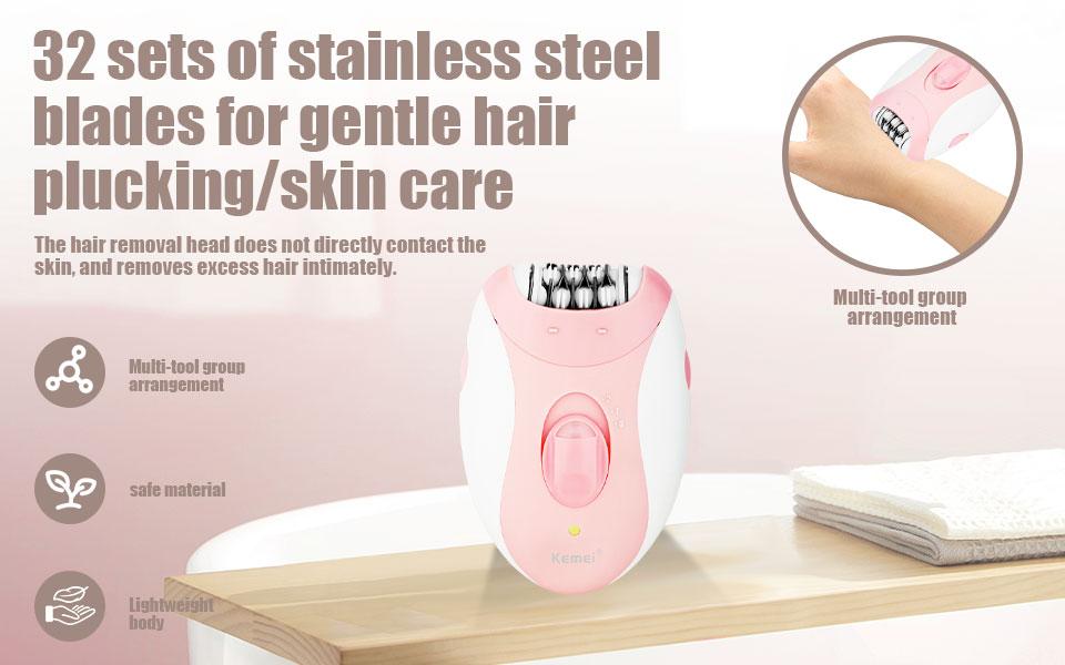 Electric Hair Removal Device for Gentle Epilation, Skin Care Tool for Legs and Hands, Smooth Skin Solution, Km-189b Model