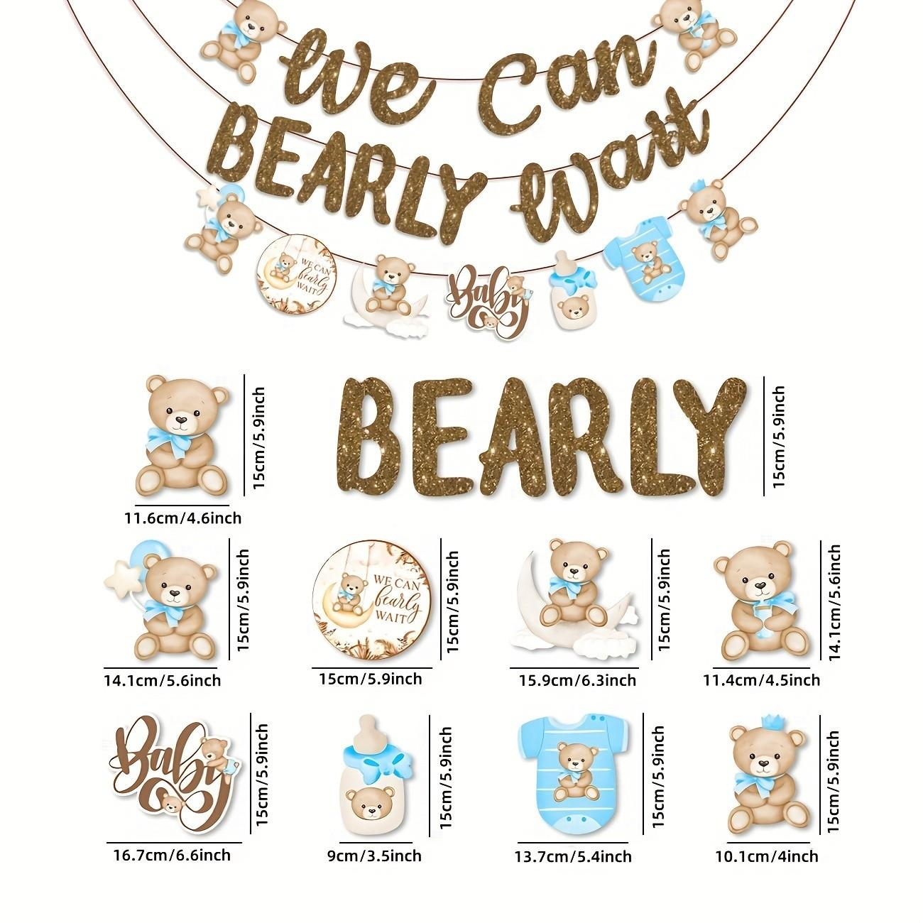We Can Bearly Wait Banners, Bear Babyshower Banner, Teddy Bear Baby Shower Decorations, Bear Birthday Party Supplies