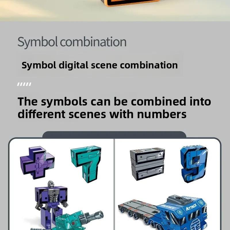 Large Digital Robot Transformer Toy Set Educational Children's Plaything Case Home Building Blocks Action Figure Collectible