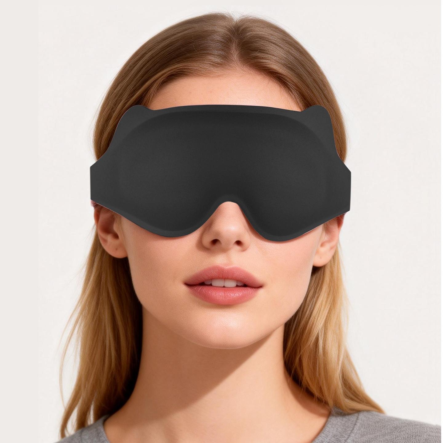 3D Deep Contoured Sleep Mask, Total Blackout Blindfold, No Eye Pressure, Breathable for Side Sleepers