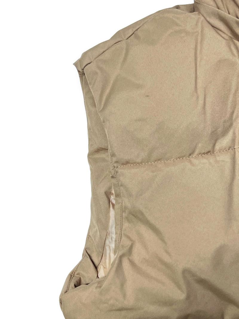 Versatile Plain Hooded Zip-Up Side Pocket Cotton Vest