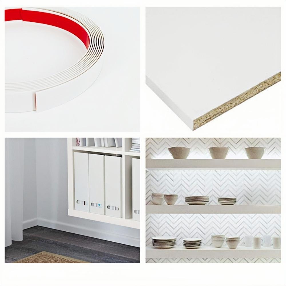 1 roll of self-adhesive edging repair strip, self-adhesive PVC decorative strip, easy to install, suitable for cabinet repair and furniture renovation（300cm/118.11inch)