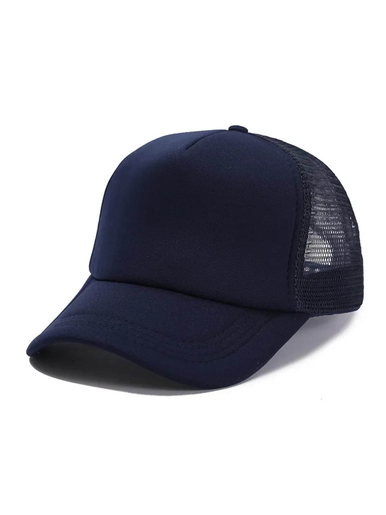 Unisex Cheaper 5 Panel Trucker Hat For Adult Summer Net Baseball Cap Men Women Sponge Mesh Adjustable Sun Hat Visor