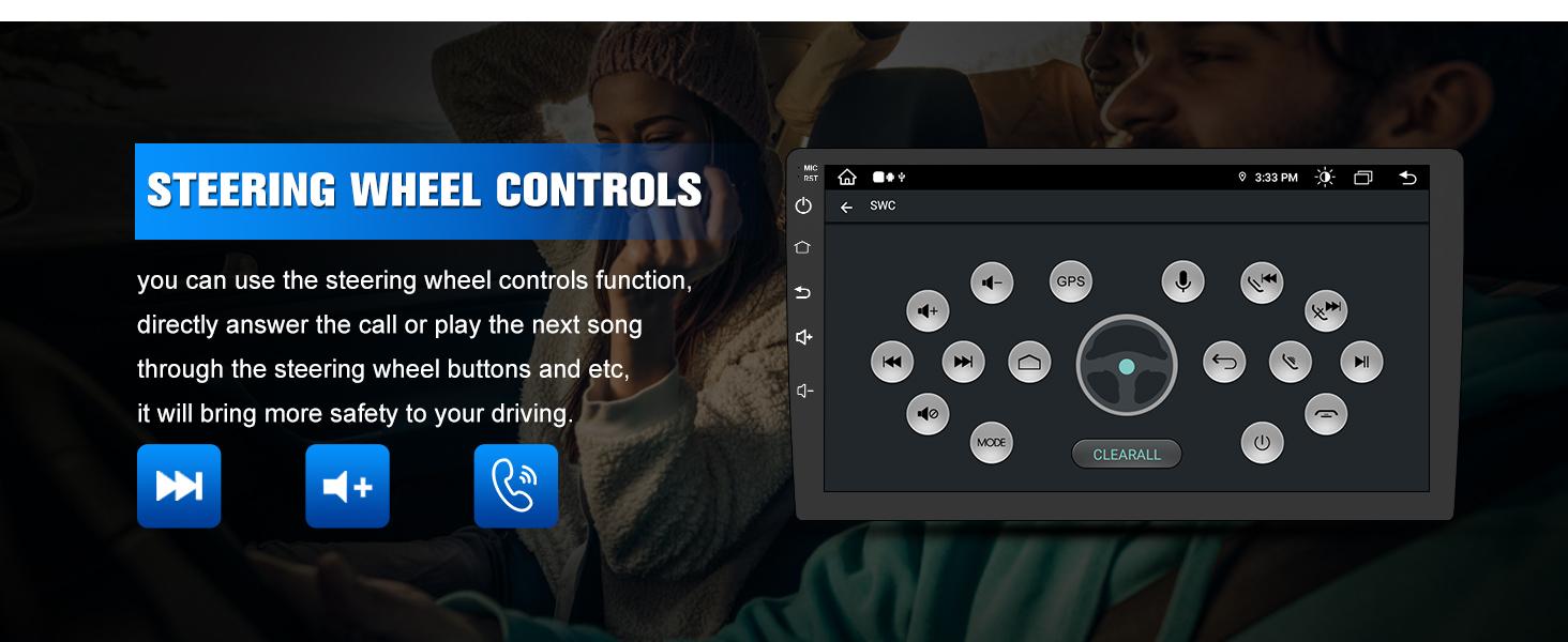 Car Stereo for Toyota Tacoma 2016-2021 touch screen has Android Auto Wireless Carplay, Bluetooth WIFI supports GPS Navigation