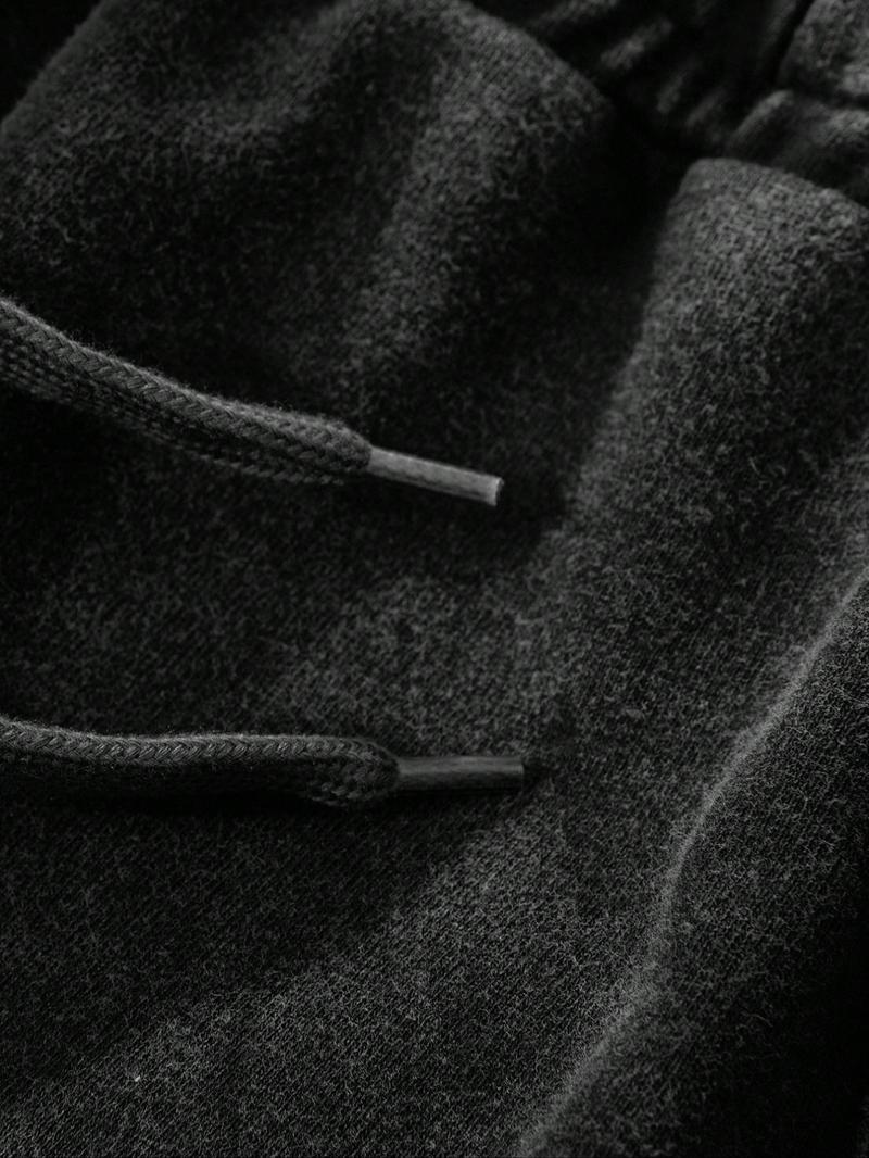 Men's Streetwear Simple Cotton Sport Pants, Wide Leg Knit Sweatpants, Washed Cotton Fabric, Casual Loose Fit, All Seasons, Comfy Sweatpants