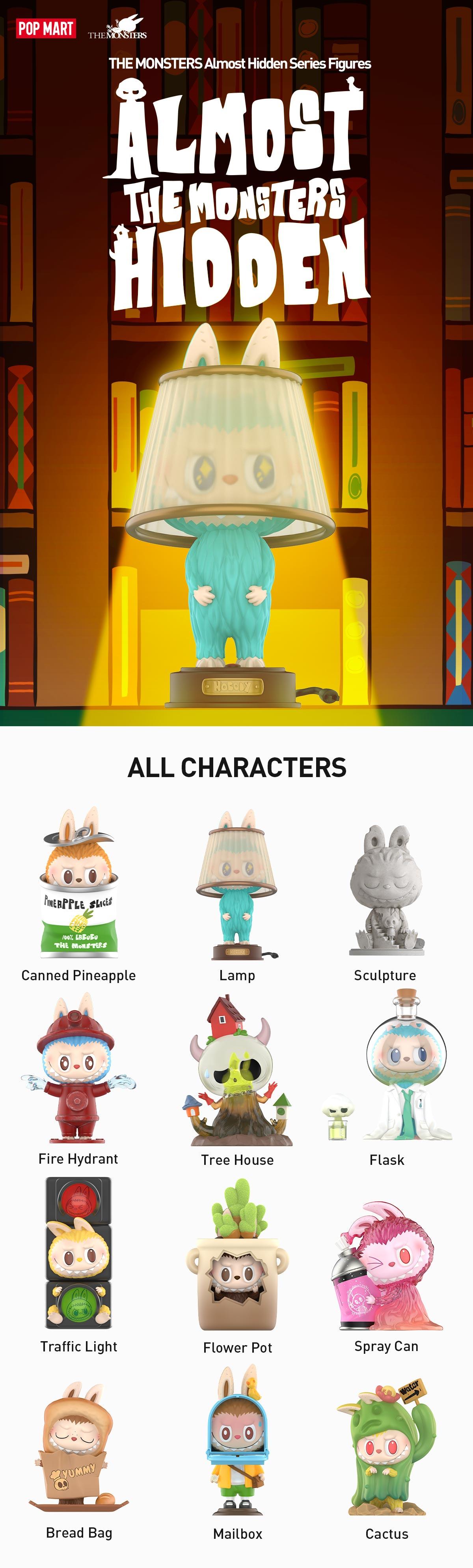 THE MONSTERS Almost Hidden Series Figures Blind Box, Mystery Box
