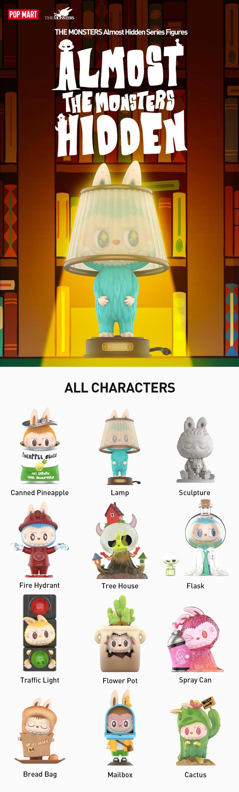 THE MONSTERS Almost Hidden Series Figures  Blind Box, Mystery Box