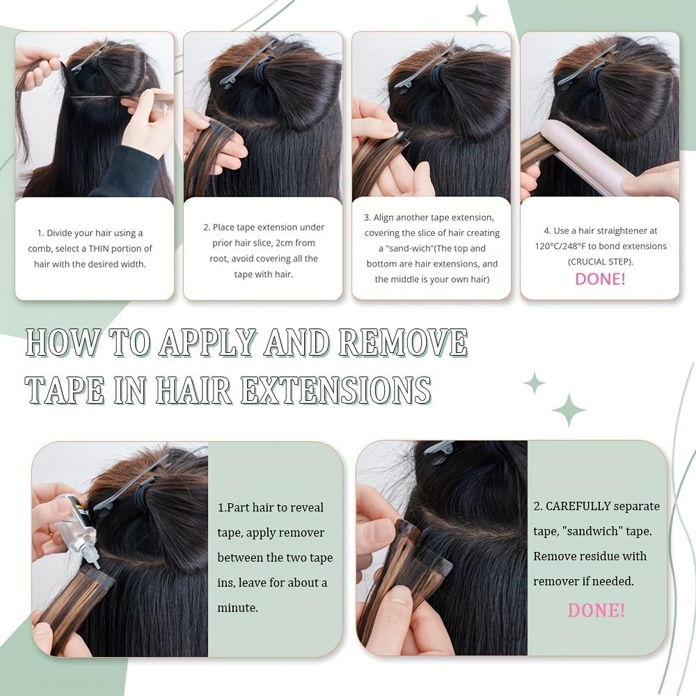 Women's Real Human Hair Tape-In Extensions, 1-4 Packs Long Strands 18-26 Inch Soft Straight Seamless Dark Brown to Blonde Highlights, Smooth Texture Easy Apply for 2 Glam Hairstyle Upgrades