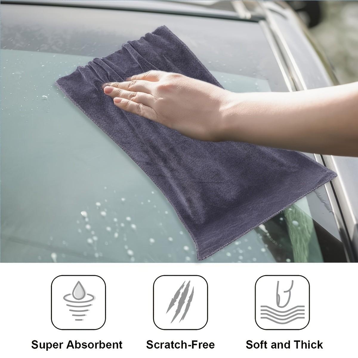 6-Piece Modern Microfiber Cleaning Cloths, Fast-Drying Reusable Hypoallergenic Textiles, Ideal for Detergent Mops Windows Living Room Bedroom Outdoor Toilet Kitchen Bathroom