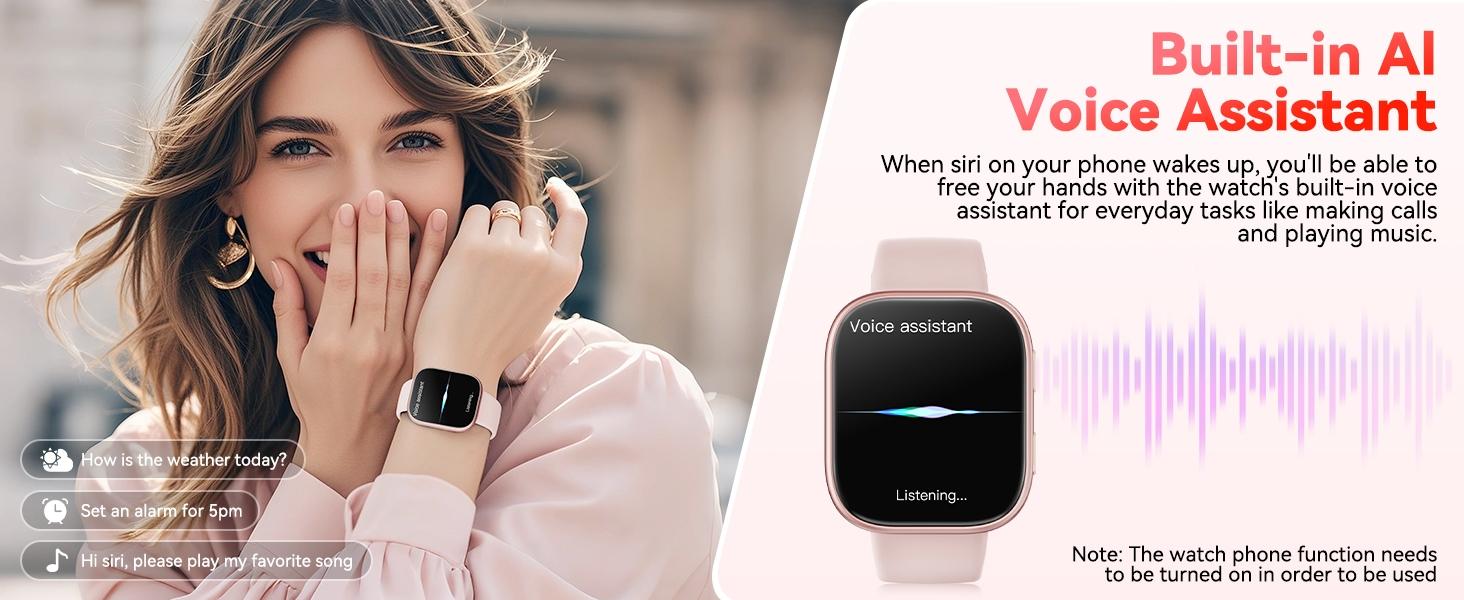 2026 Women's Smartwatch, Waterproof Smart Watch, Gift Set 1.83-inch Touchscreen Display Answer/Make Calls 100+ Sports Modes Message Alerts DIY Customizable Watch Faces Wearable Device Compatible with iPhone/Android Systems Gift for Girlfriend