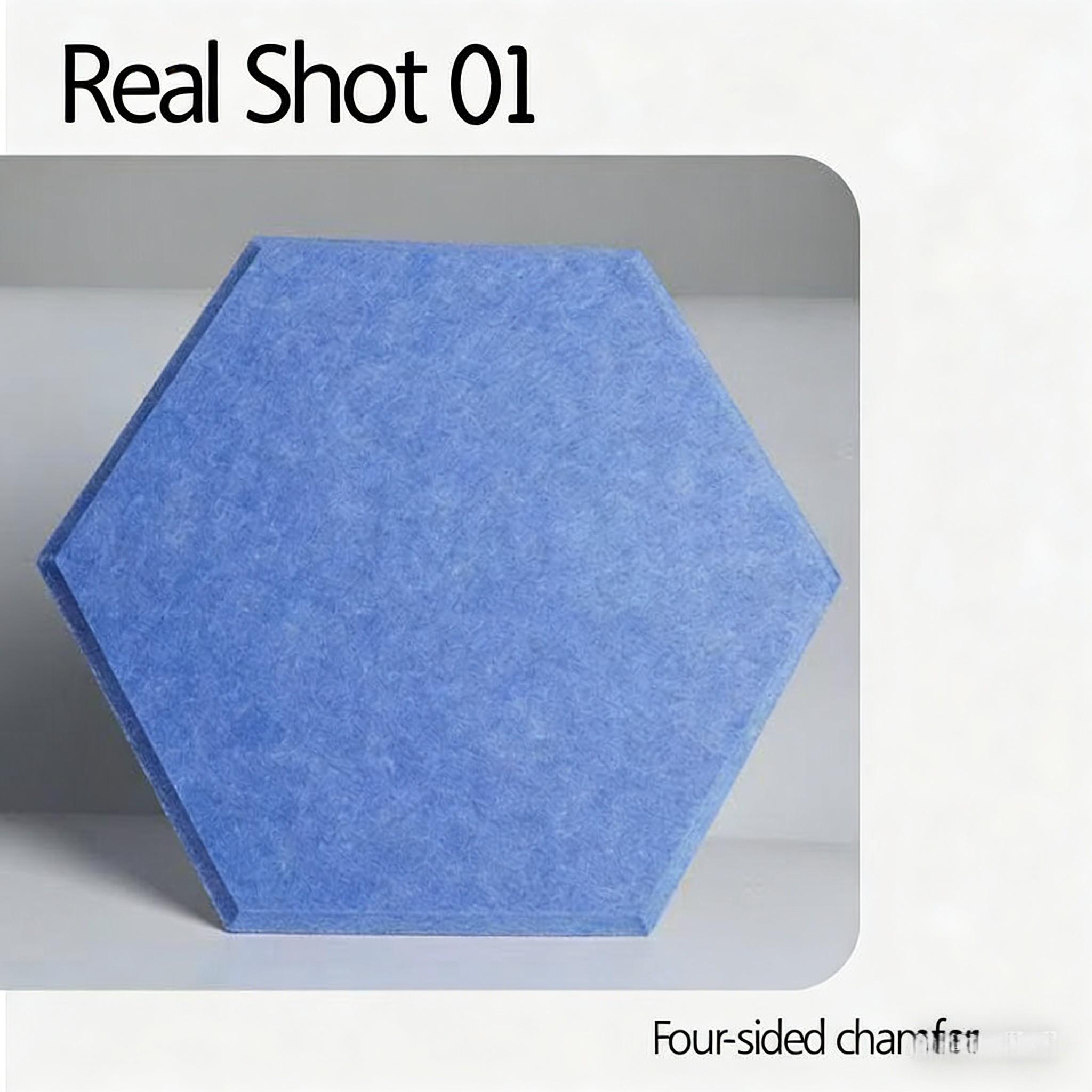 Hexagonal Polyester Fiber Acoustic Panel, Soundproofing Original Sound Absorption Board, Background Wall Display, Noise Reduction