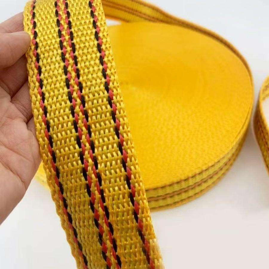 30m Tie-Down Strap, 4cm Wide, Braided Binding Strap, Outdoor RV Camping Gear Fastening, Durable Cargo Securement Band