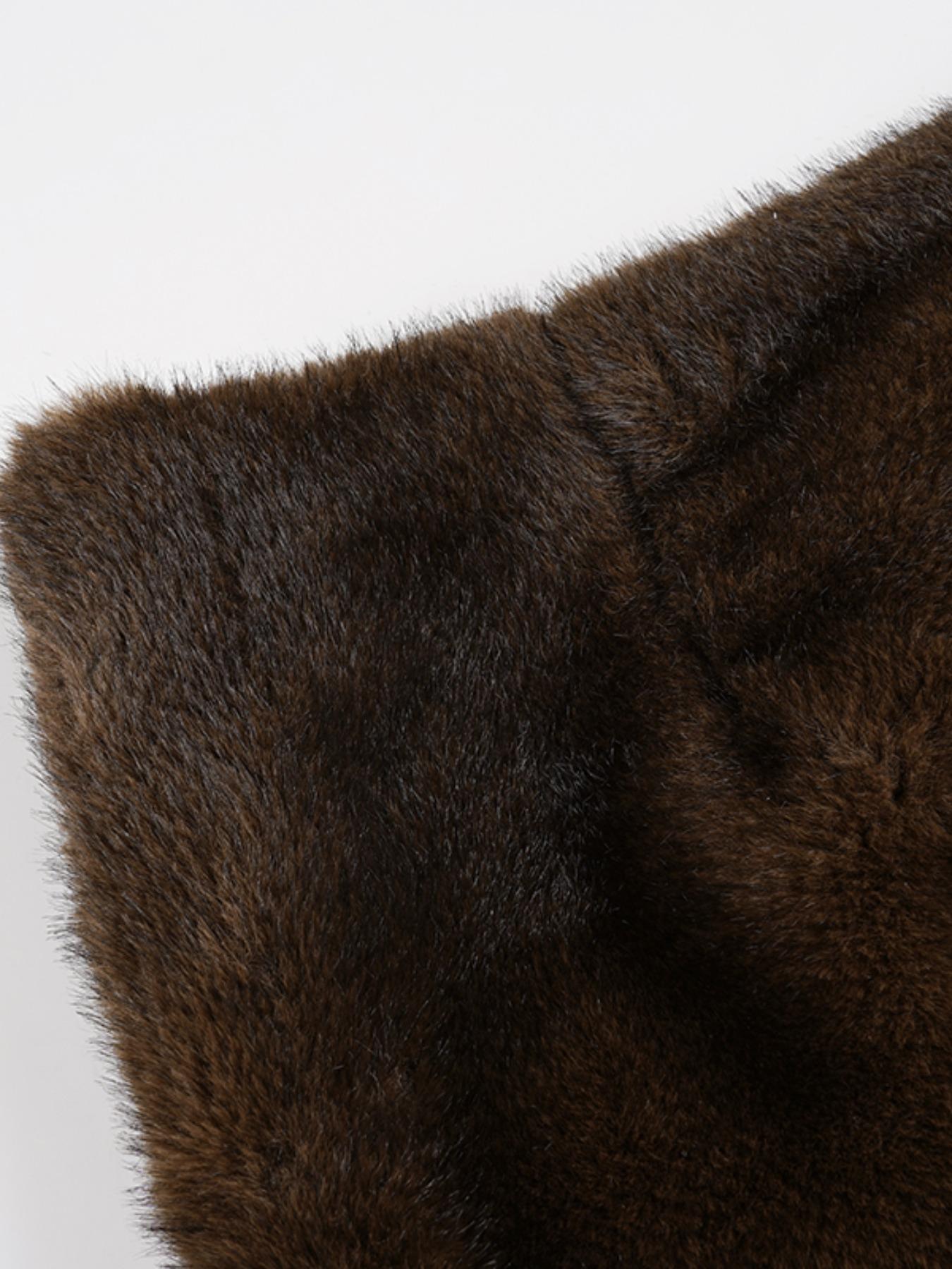 Sexy Bodycon Ruched Skirt, Faux Fur Pleated Half Skirt, Slim Fit High Waist Design, Perfect for Evening Wear & Parties