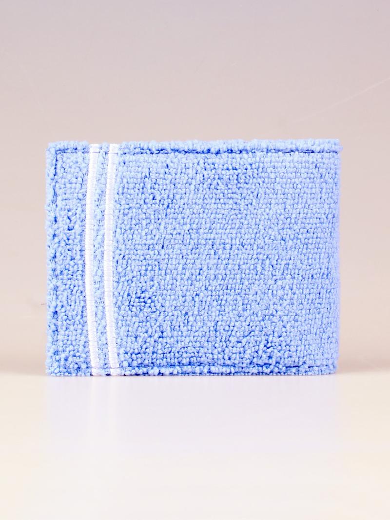 Blue Towel Cloth High-Quality Men's Two-Fold Wallet, Fashion Personalized Card Holder, ID Window, Stylish and Durable Blue Towel Cloth High-Quality Men's Two-Fold Wallet, Fashion Personalized Card Holder, ID Window, Stylish and Durable