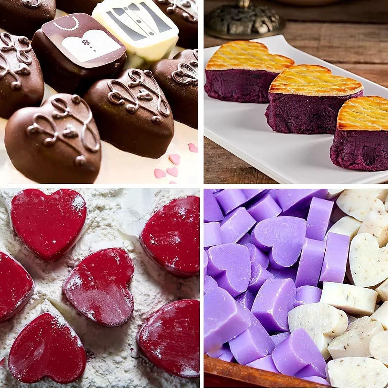 Heart Shaped Silicone Chocolate Mold, Cake Mold, DIY Soap Mousse Mold, Valentine's Day Chocolate Mold, Jelly Pudding Mold, Candle Mold