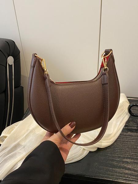 Women's Elegant, Cute Sailor Handbag with Zipper Closure, Fashionable Crescent Bag, Daily Use Crossbody Bag, Half Moon Bag