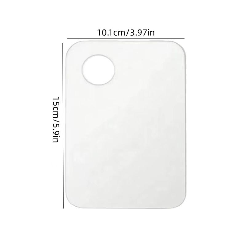 Acrylic Makeup Mixing Palette with Thumb Hole, Transparent Paint Palette for Oil Painting Crafts, Cosmetics Eyeshadow Nail Art