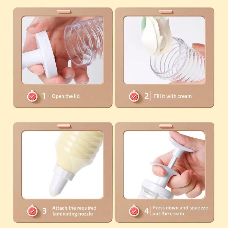 9 pcs Mini Cookie Gun Multi-function decorator Bean dissolving biscuit machine Cream gun Multi-style pressed cream Home baking set