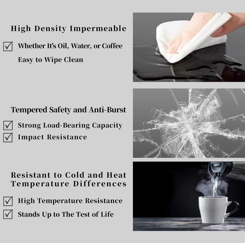 51.18" Rectangular Tempered Glass Dining Table with Gold Metal Legs Modern Kitchen Table for Dining Room Easy Assembly 8mm Thick Glass 250lbs Capacity