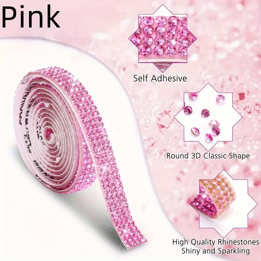 0.9cm Wide 91cm Long Crystal Self-adhesive Strip, Rhinestone Strip Decorative Strip, Clothing Sewing Accessories, Clothing Color DlY Ribbon Sticker, Rhinestone Tape Roll, Used For DIY Crafts, Wedding Party Decoration, Car Phone Clothing Bag Decoration