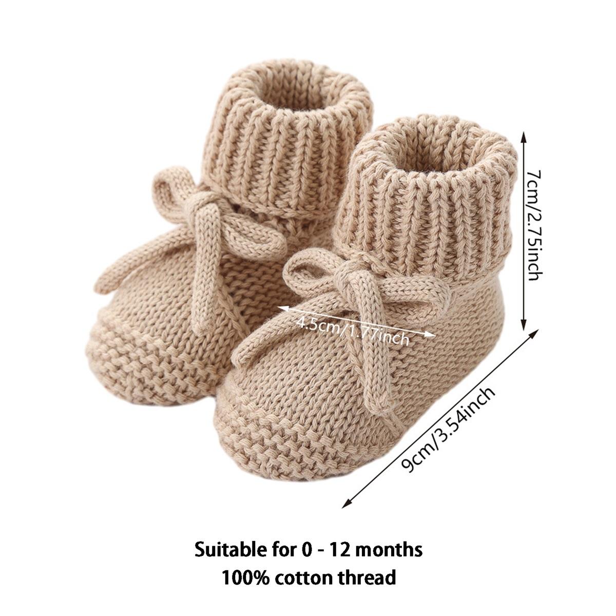 Meihuida Baby Boys Girls Knitted Shoes Soft Sole First Walking Socks Comfortable Indoor Booties 0-12 Months