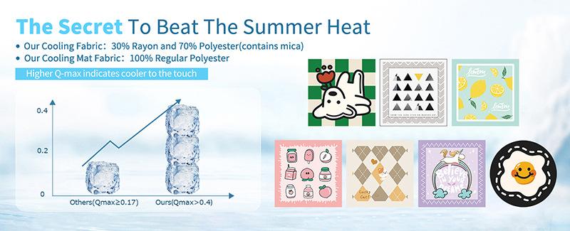 Ice Silk Cooling Pet Mat – Washable, Non-Slip, Use as Bed, Crate Pad or Potty Mat for Dogs & Cats