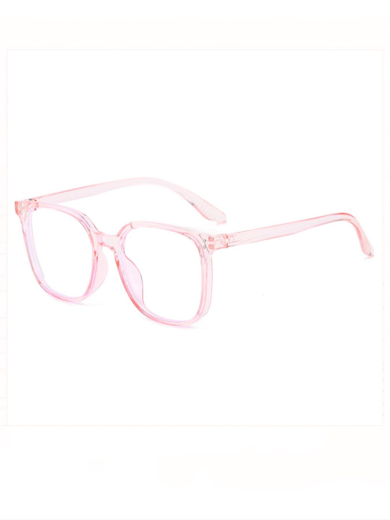 4 Piece Set Anti-Blue Light Glasses, Unisex Large Frame Design, Multi-Color Options Available, Reduces Eye Strain for Reading and Computer Use, Stylish Protective Glasses