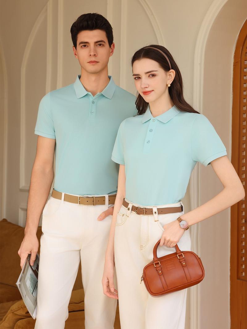 Women's Classic Polo Shirt Short Sleeve T-Shirt, Comfortable Versatile Solid Color Top, Unisex, Perfect for Valentine's Day Work Sports Casual Wear Women's Classic Polo Shirt Short Sleeve T-Shirt, Comfortable Versatile Solid Color Top, Unisex, Perfect for Valentine's Day Work Sports Casual Wear