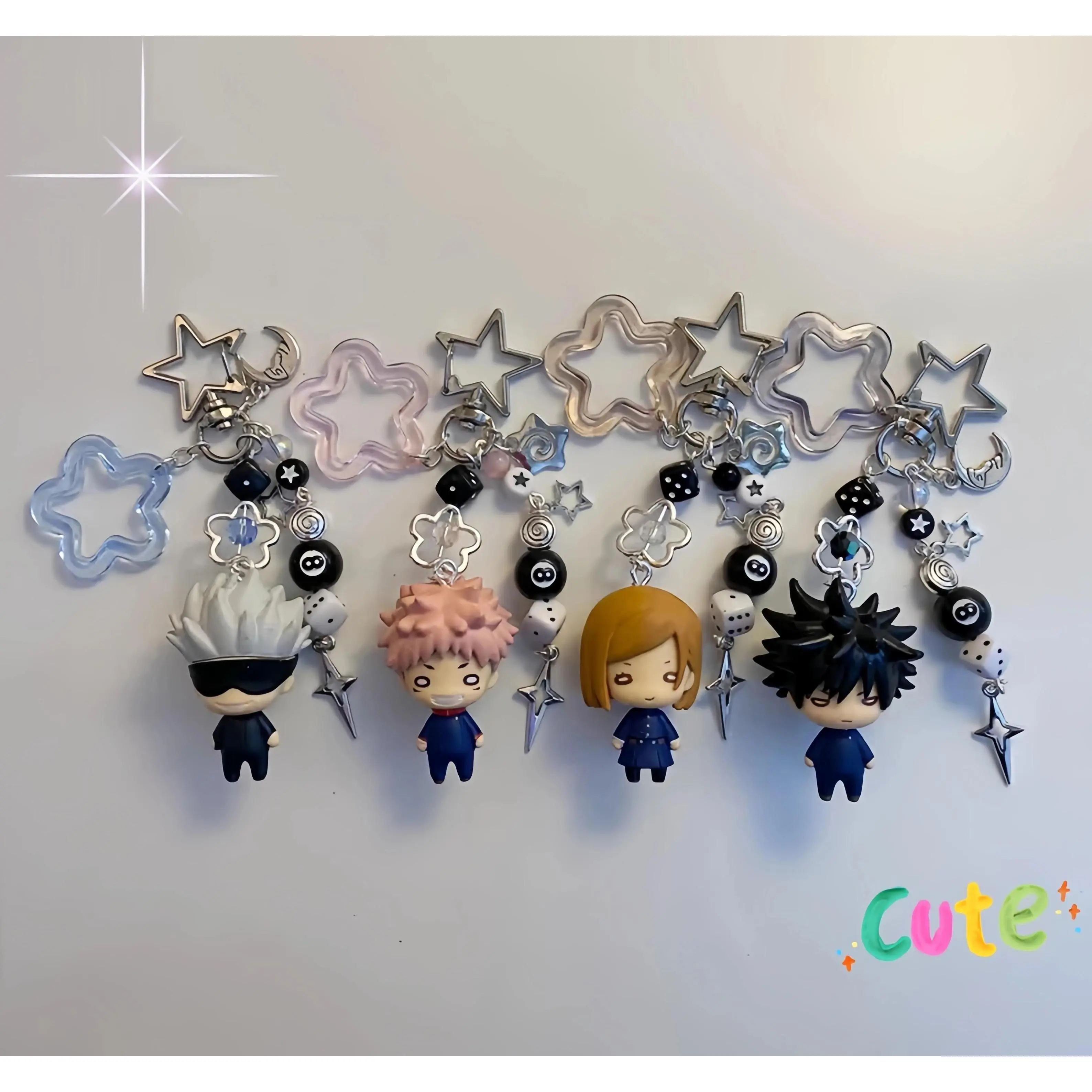 Handmade JJK Figurine Keychains y2k Bag charm Unique Anime Accessory