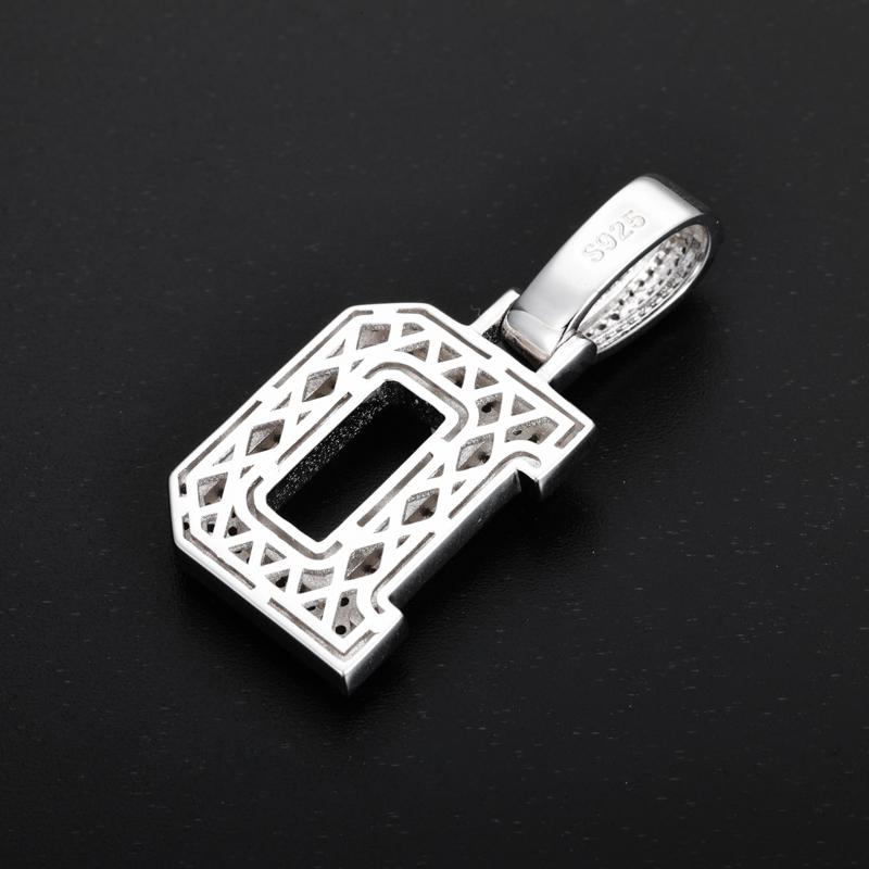 【#P351】UCCIYO Lab-created moissanite S925 Sterling Silver A-Z 26 Letter Pendant Necklace for Women Men Hip Hop Jewelry Gift  Halloween