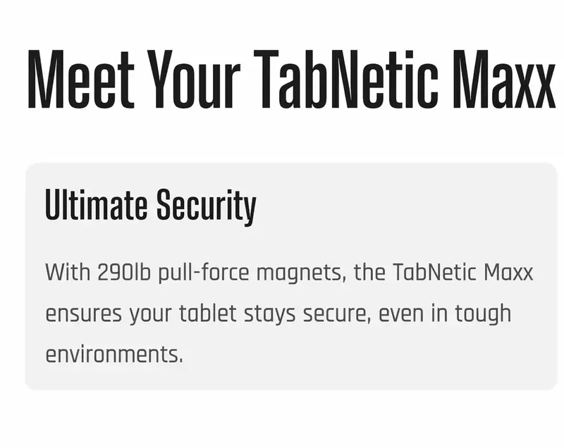 TabNetic Maxx mounting options