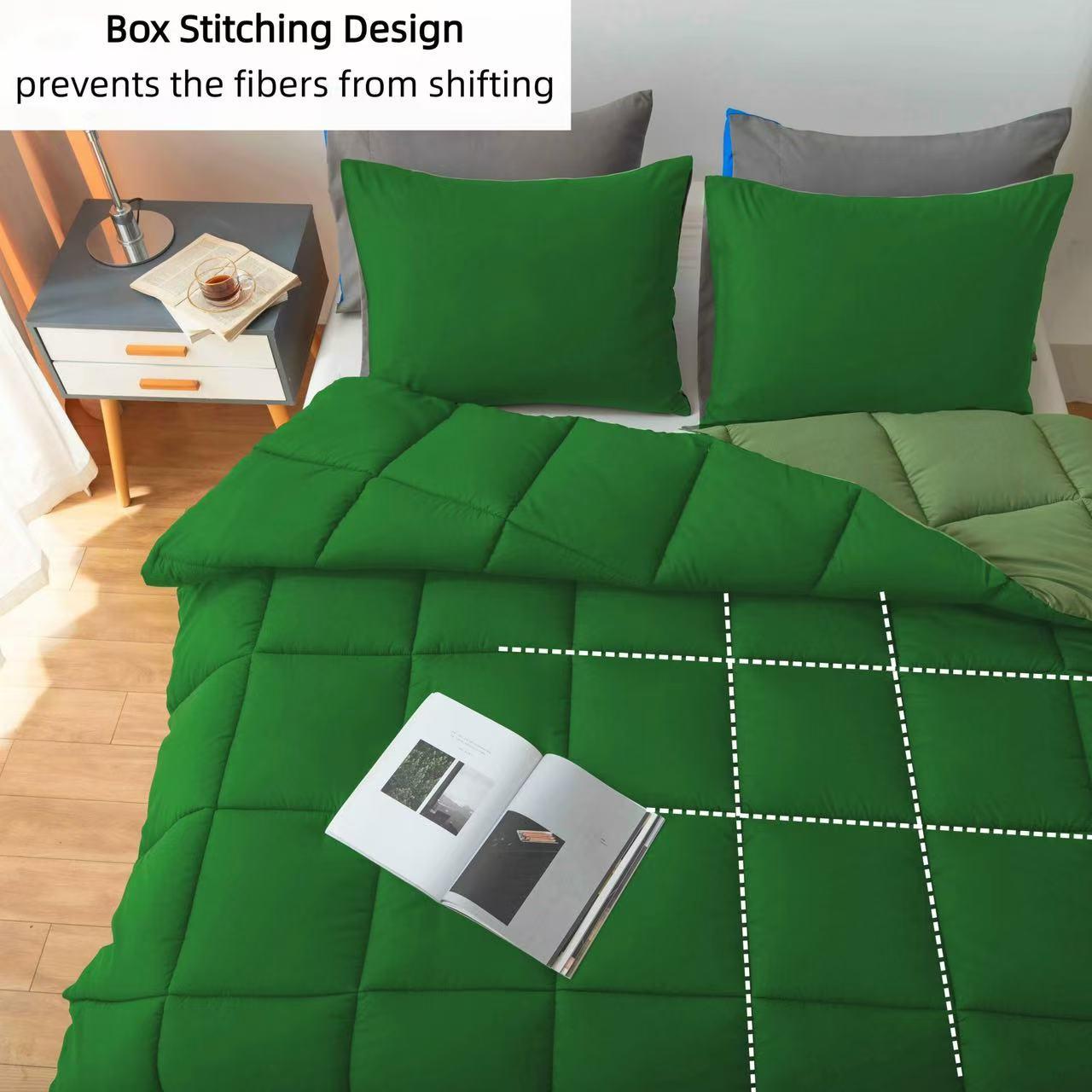 Cosybay 3 PCS Comforter Set(only 2pcs for Twin size) -All Season Soft Bed Set-Lightweight Down Alternative Comforter with pillowcase,Soft Microfiber Bedding Set For All Season,Gift for spring, Home Decor queen comforter set Puffed Quilt