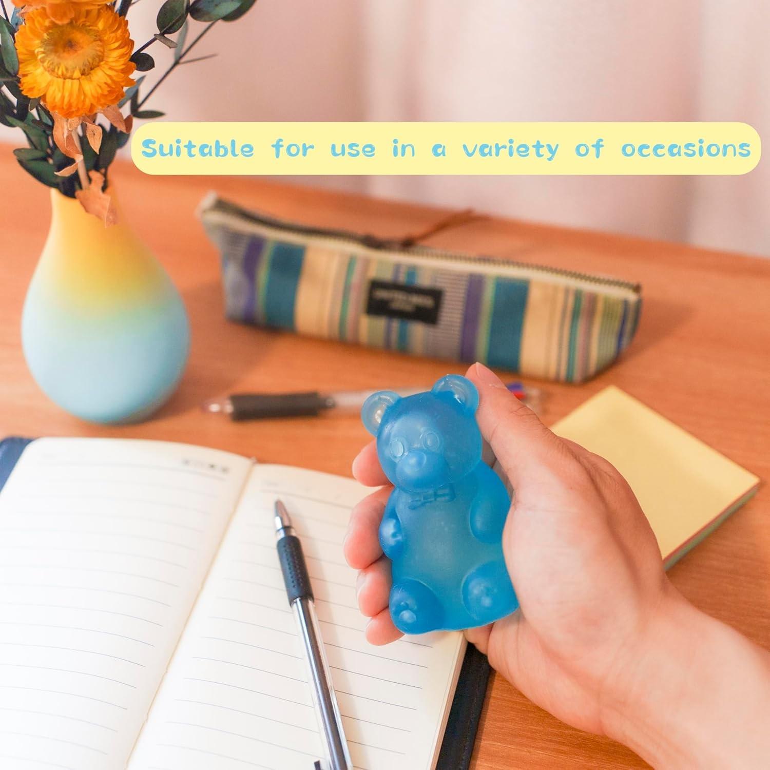 Soft Candy Bear Toy, Sugar-Filled Plush Stress Relief Toy, High-Density Squeeze Ball, Ideal for Kids and Students, Ultra Soft Pressure Release Toy