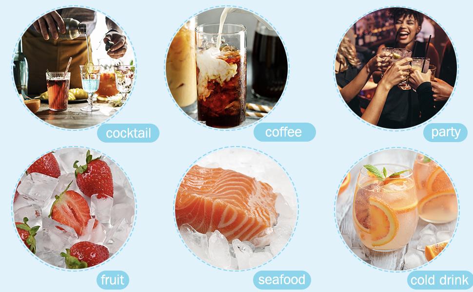 【SALE】WIBIMEN Refrigerator Ice Cube Tray 1 Inch x 66 Small Round Iced Cocktail Whiskey Ice Coffee Accessories Blue Kitchen Utensils